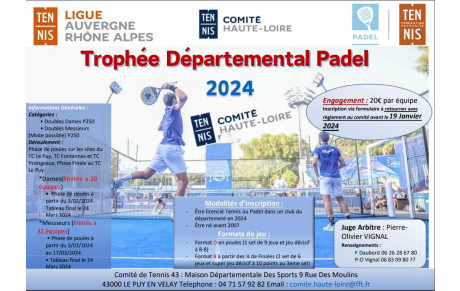 Trophée Départemental Padel 2024